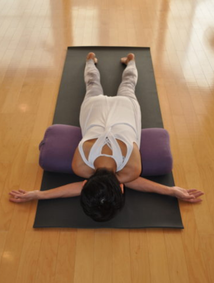 Props can be used in various ways to add comfort and ease to Restorative Yoga practices.
