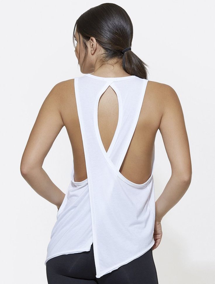 Flyback Tank in White, $55 | Alala | Luxury Womens Activewear | Style meets Spor...