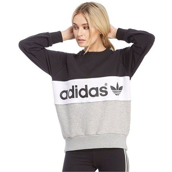adidas Originals Authentic Crew Sweatshirt ($63) ❤ liked on Polyvore featuring...