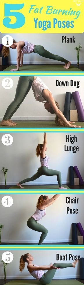 5 Fat Burning Yoga Poses You Have to Try via DIY Active #exercise