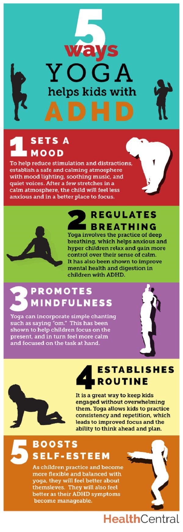 5 ways #yoga is good for kids with #ADHD www.healthcentral...