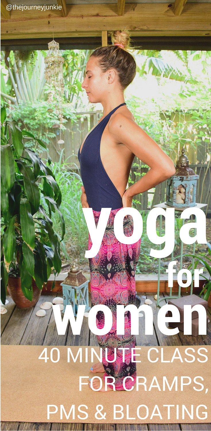 A Yoga Video for Women: Alleviate Cramps, PMS, and Bloating - Pin now, alleviate...