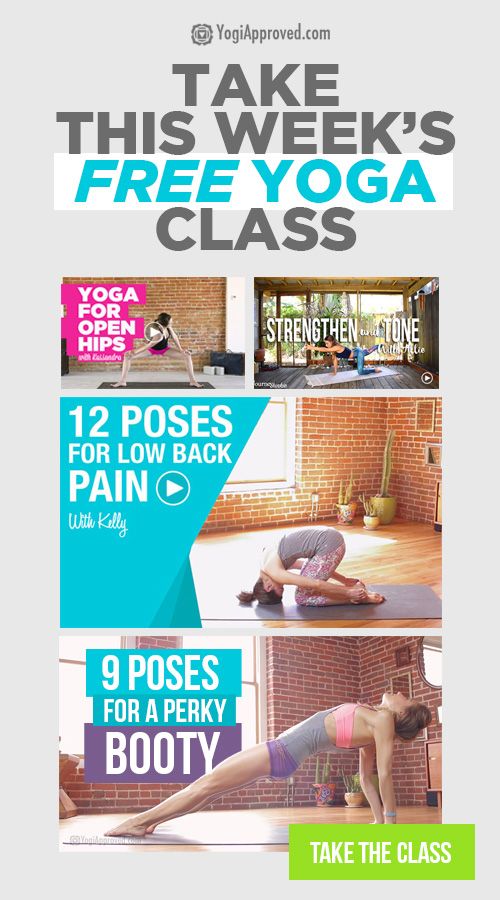 Find your free yoga fix here! Pin it now. Take the class later. :)