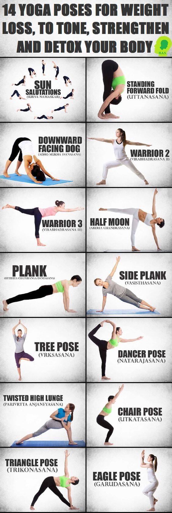 14 Yoga Poses for Weight Loss, To Tone, Strengthen and Detox Your Body