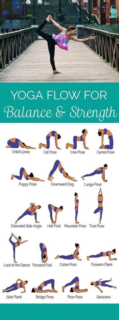 Yoga Flow Sequence for Balance and Strength #yoga #health #fitness