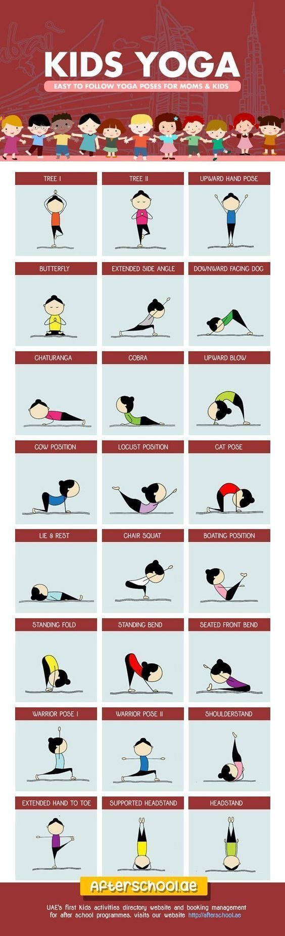 Yoga Positions Mom and Kids Could Try Together (Infographic) blog.afterschool......