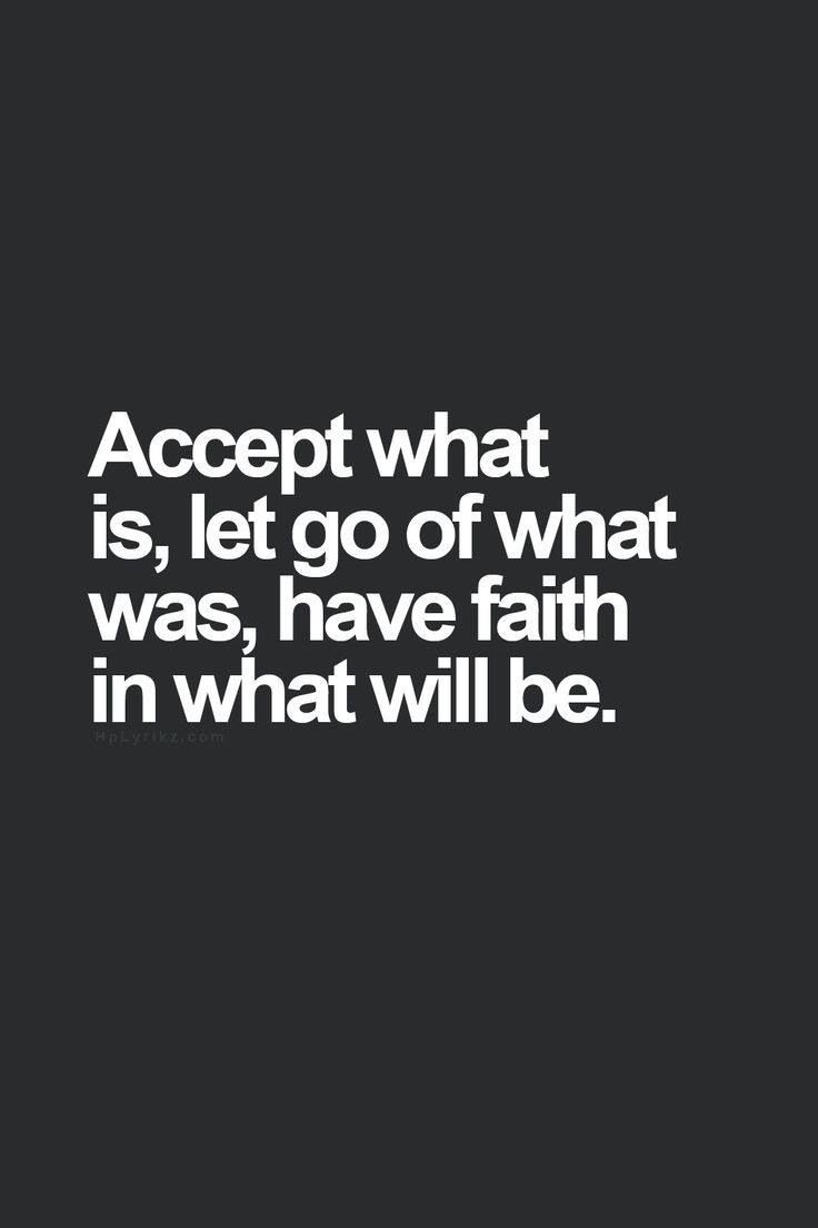 Have faith.