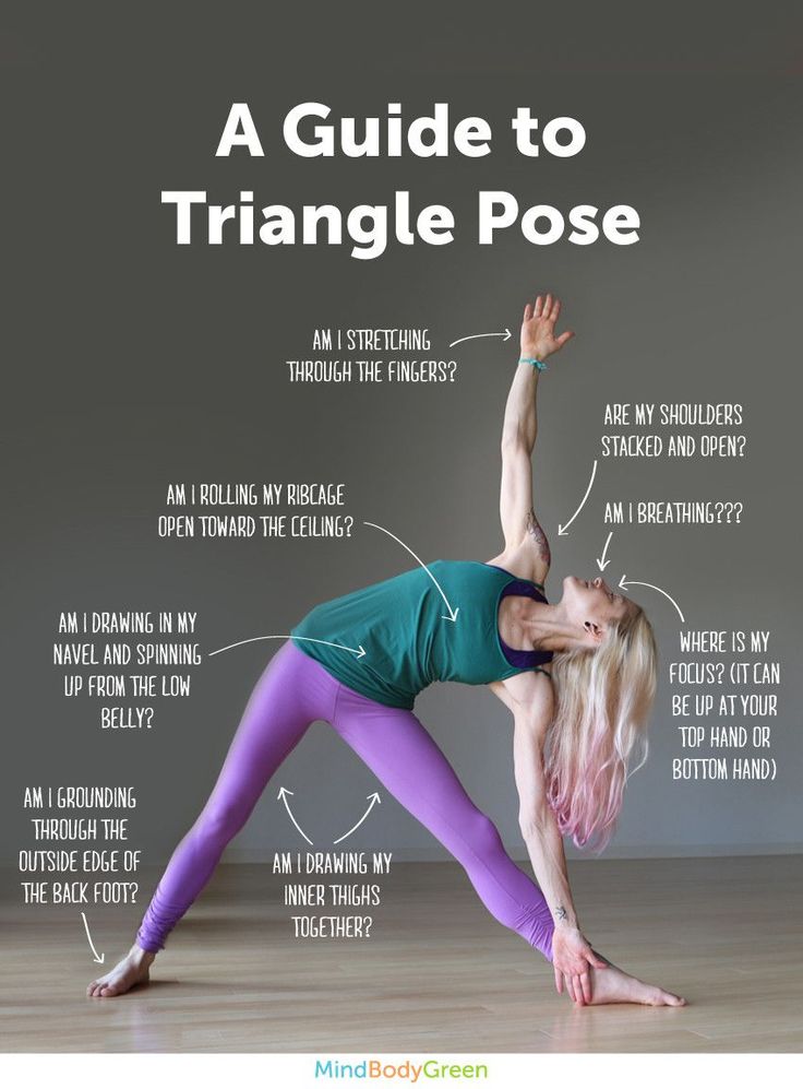 How To Do Triangle Pose by mindbodygreen…
