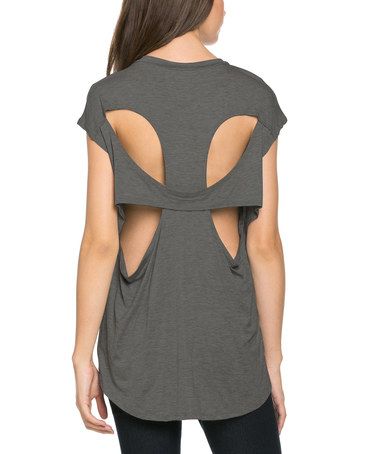 Look what I found on #zulily! Charcoal Cutout-Back Hi-Low Top #zulilyfinds