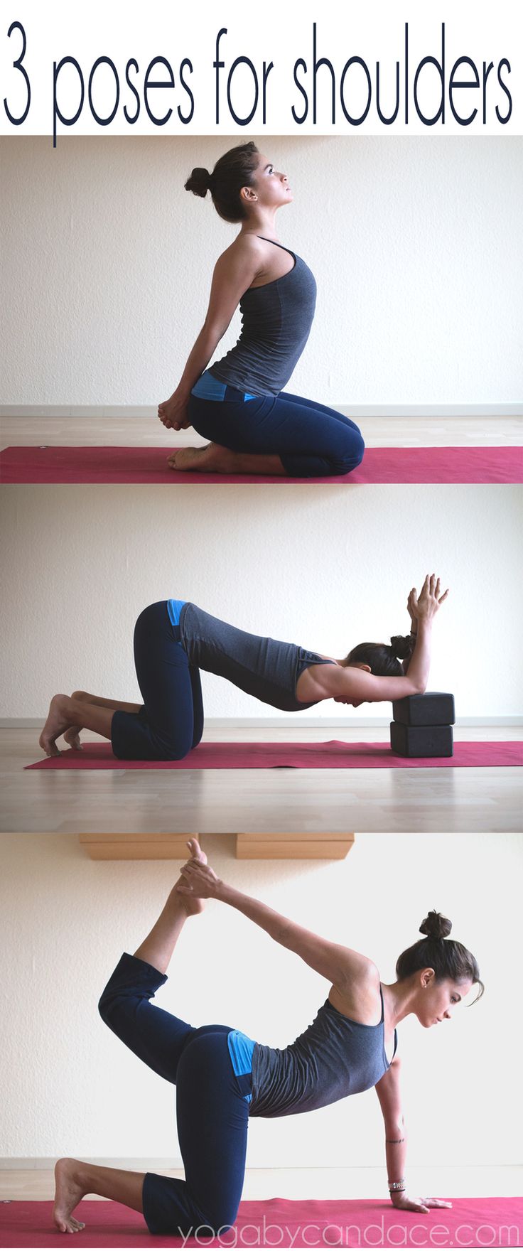 3 yoga poses for the shoulders and chest.