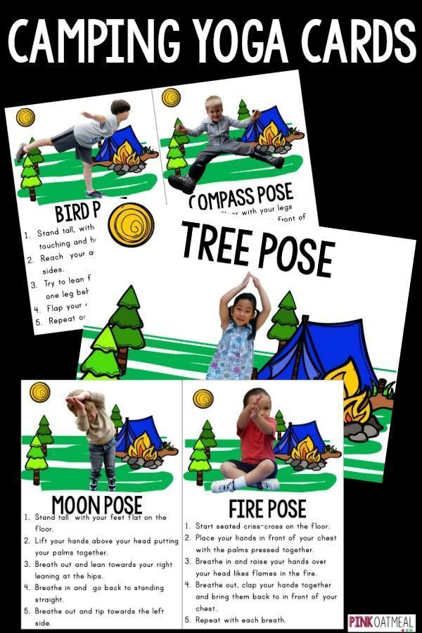 Camping Yoga is perfect for kids yoga!  I love how all the yoga poses are relate...