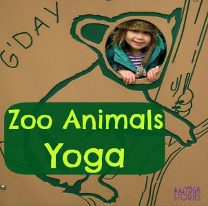 Learn about zoo animals by reading zoo books and practicing zoo animal yoga pose...