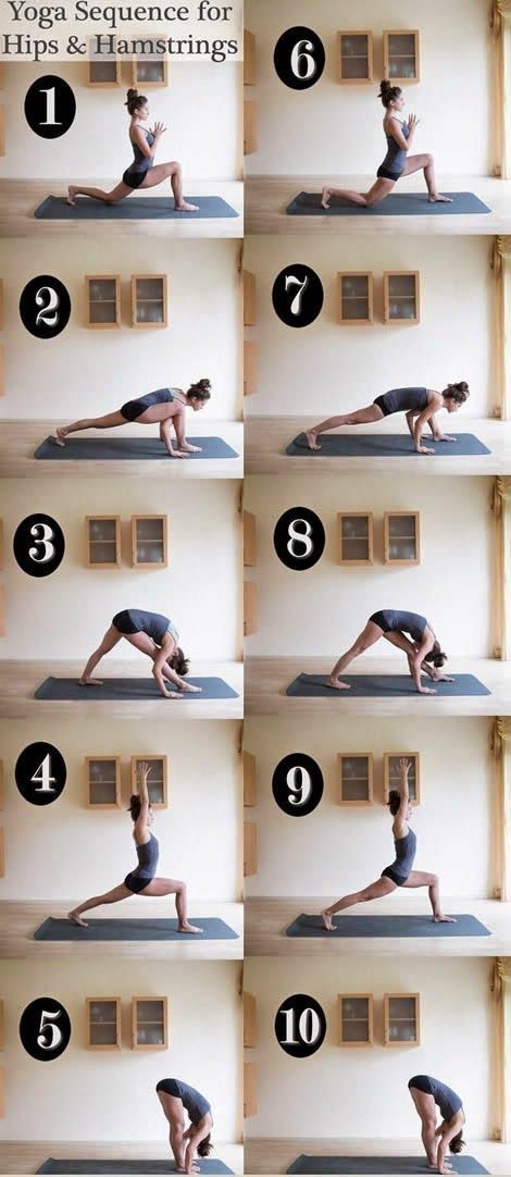 10 Yoga sequence for your hips and hamstring. #yoga #yogaeverydamnday #yogalove ...