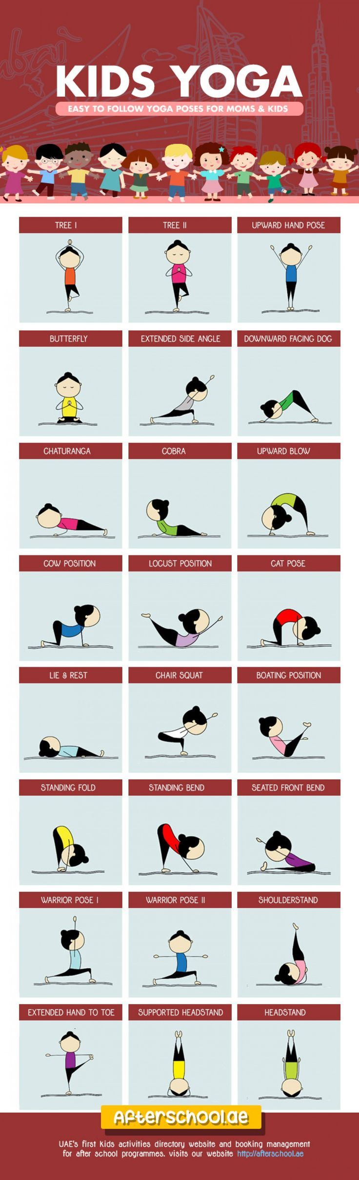 Yoga Positions Mom and Kids Could Try Together (Infographic) Infographic