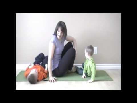 www.yogainmyschoo... demonstrates how to teach three bug yoga poses: butterfly p...