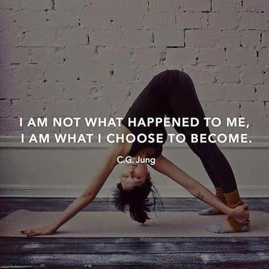 “I am not what happened to me. I am what I choose to become” #quote #forrest...