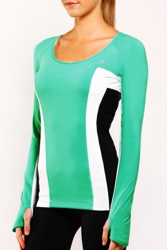 Elite Excel L/Slv Top in Neon Spearmint.  This looks like a winner - the mint co...