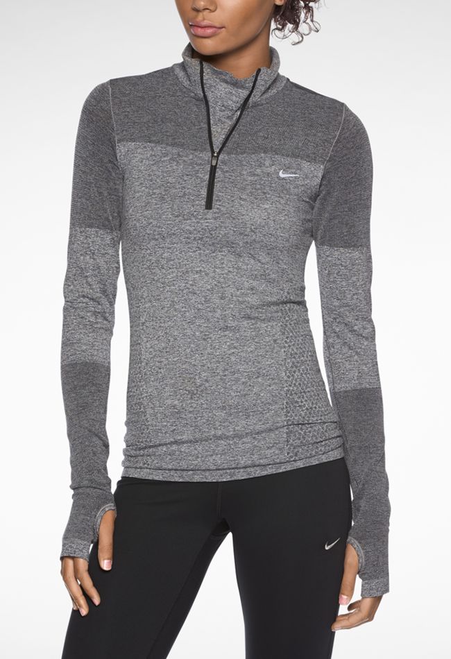 Nike DRI-Fit Knit Long-Sleeve Half-Zip Shirt. #outerwear #pullover