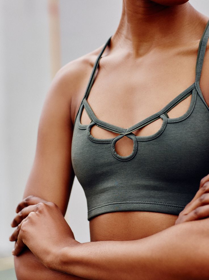 Moonshadow Bra | Picot Performance sports bra in a soft, activewear fabric, and ...