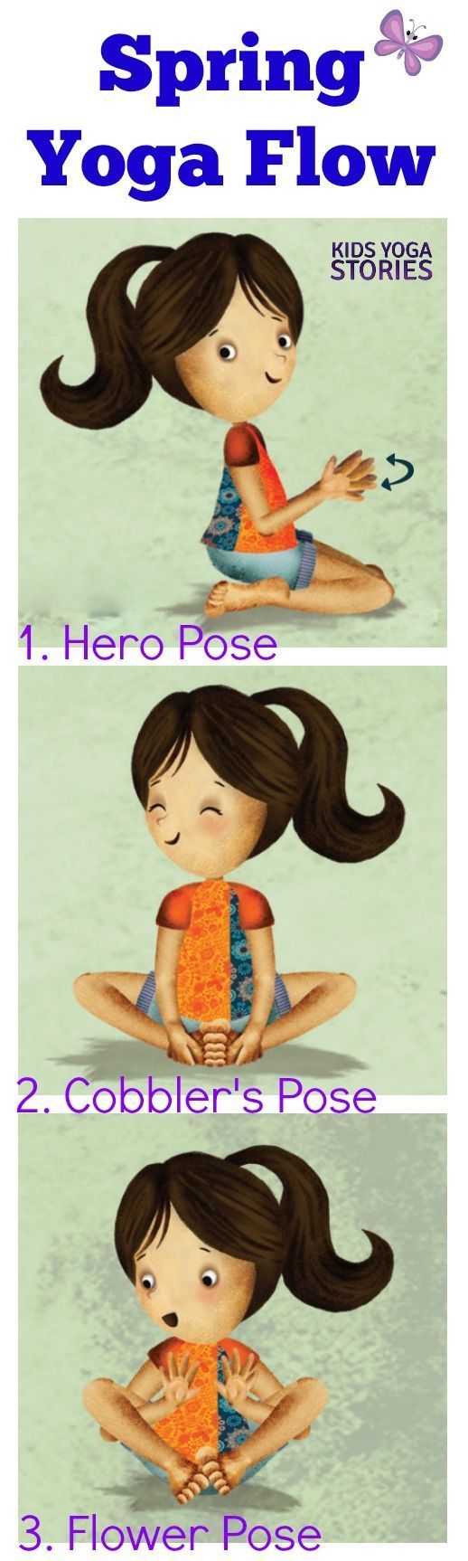 Spring 3-yoga pose flow | Kids Yoga Stories