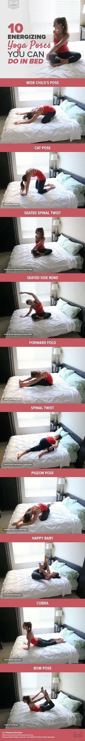 10 Energizing Yoga Poses You Can Do in Bed