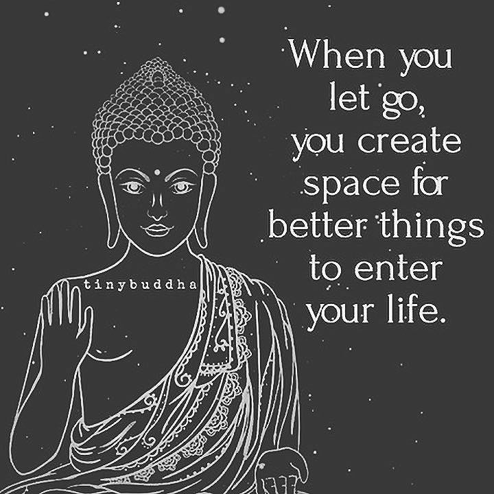 Cuando dejas ir, estás creando espacio para mejores cosas que vendrán en tu vi...