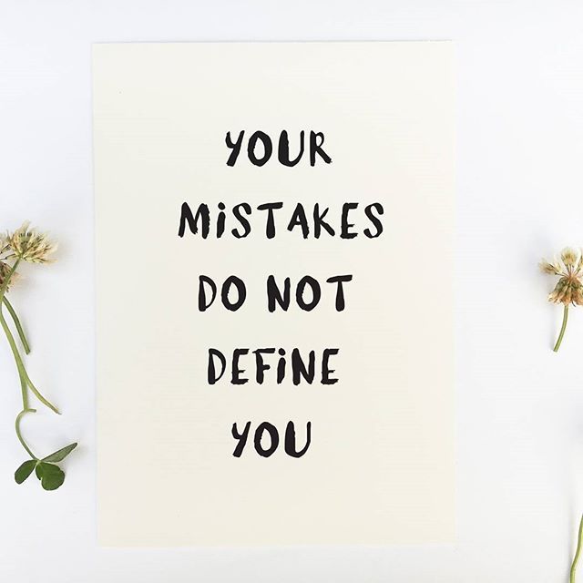 Hang this beautiful 'Your mistakes do not define you' inspirational prin...