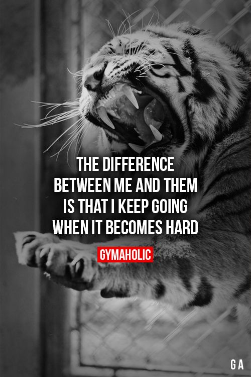 The Difference Between Me And ThemIs that I keep going when it becomes hard.http...