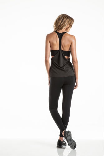 Classic Black Activewear for Every Day. I wonder if I could make a tank similar ...