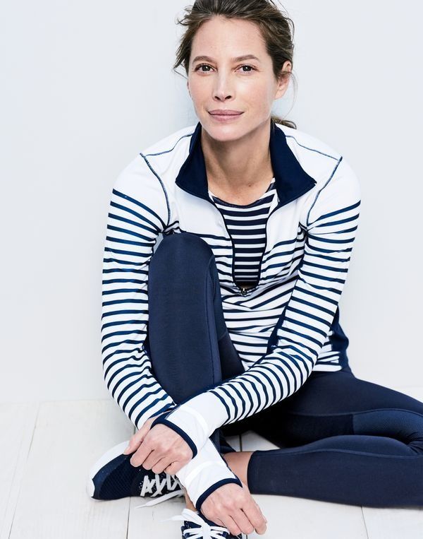 New Balance® for J.Crew in-transit pullover in stripe, J.Crew women’s striped...