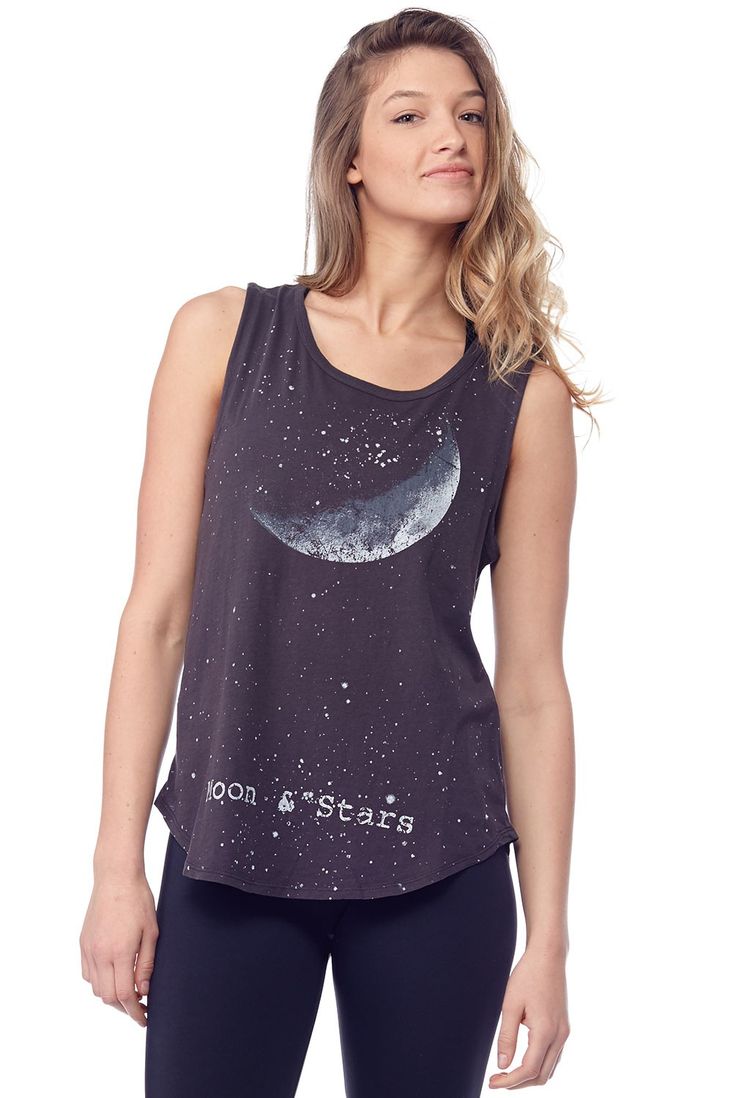 Shoot for the moon with the Crescent Moon & Stars Tank from Chaser. #evolvefitwe...