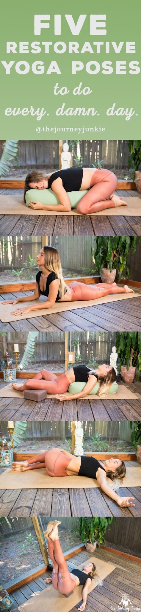 The FIVE BEST Restorative Yoga Poses: Reduce Stress & Relieve Tension - Pin now,...