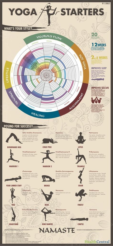 Yoga Styles and Yoga Poses For Starters [Infographic] - yogaadvise.com/...