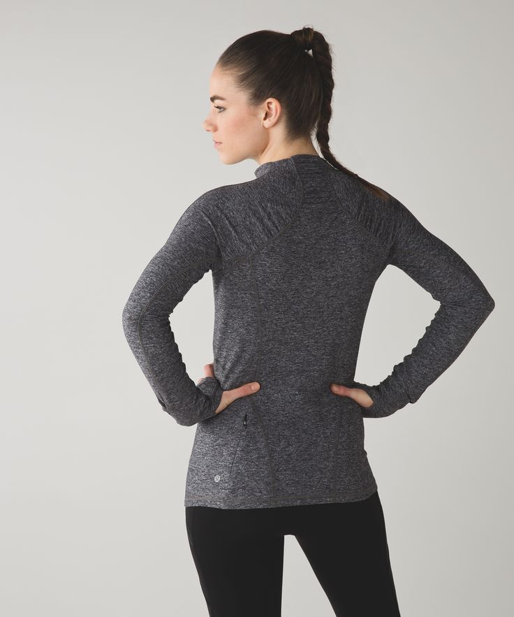 This cozy long sleeve helps you turn up the heat on cold weather runs—go ahead...