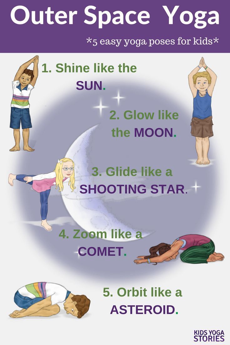 Outer Space Yoga and Book ideas!  Learn about the solar system through children'...