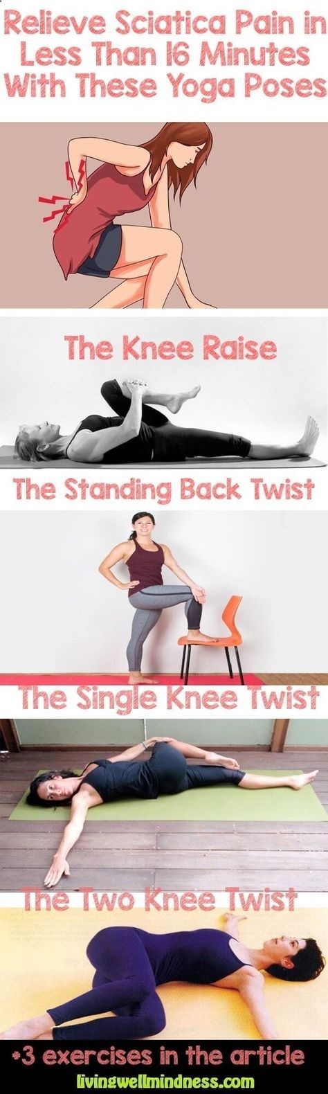 Relieve Sciatica Pain in Less Than 16 Minutes With These Yoga Poses - Living Wel...