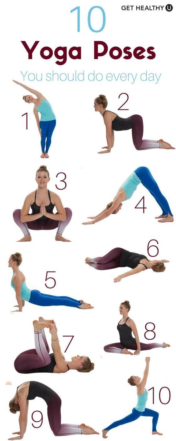 Check out our simple yoga workout! We've given you 10 yoga poses you should ...