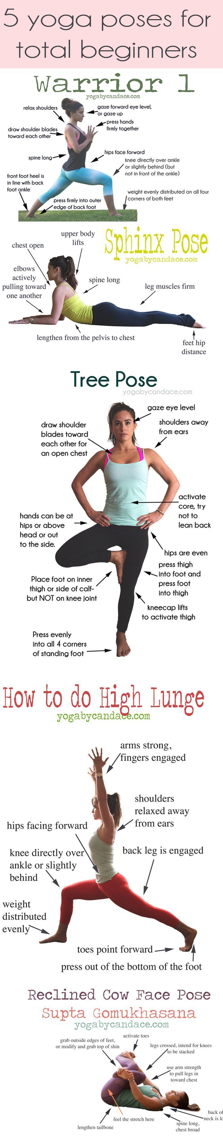 Pin now, practice later! 5 yoga poses for total beginners. Come chat on the foru...
