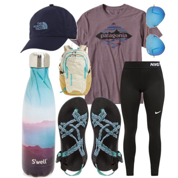 I want to go hiking! by jadenriley21 on Polyvore featuring NIKE, Chaco, Patagoni...