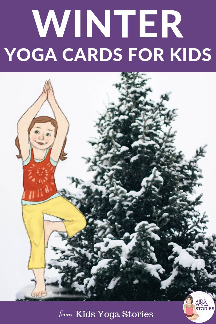 **Winter Yoga Cards for Kids **   Printable yoga cards for kids to get the wiggl...