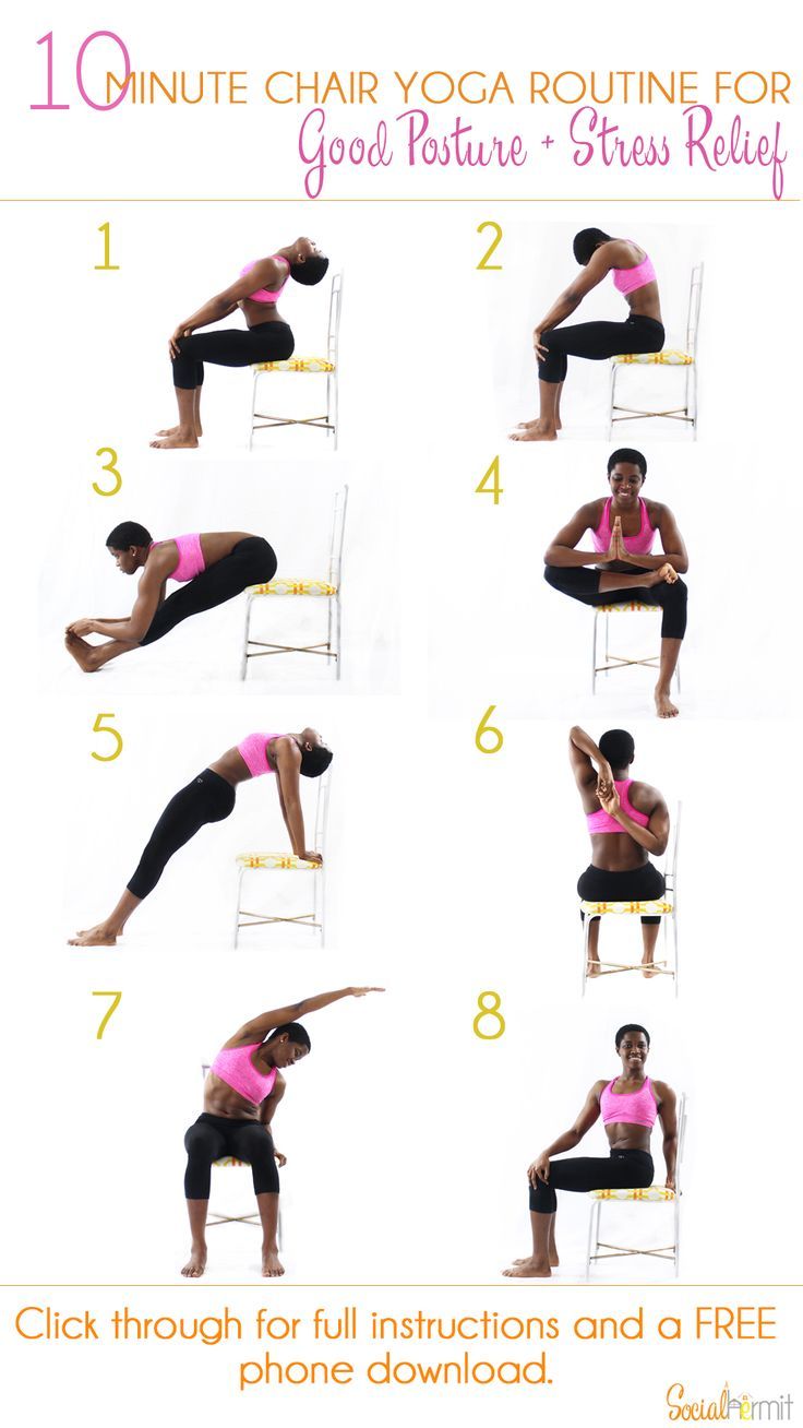 10 Minute Chair Yoga Routine for Good Posture and Stress Relief | Once you’re ...