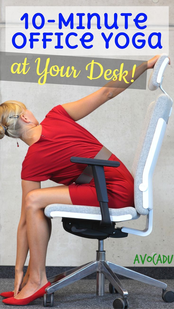10-Minute office yoga at your desk to relieve tension | Office yoga routine to r...
