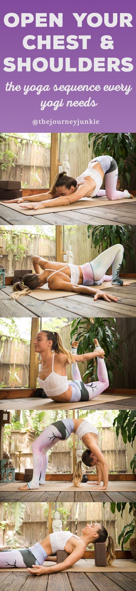 Stretch Your Chest + Open Your Shoulders Yoga Sequence - Pin now, start stretchi...