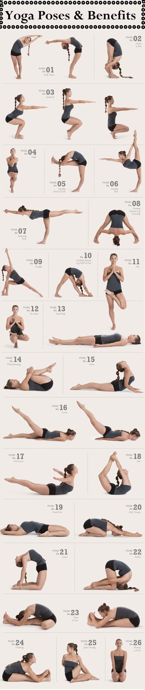 Yoga poses to work every part of the body.