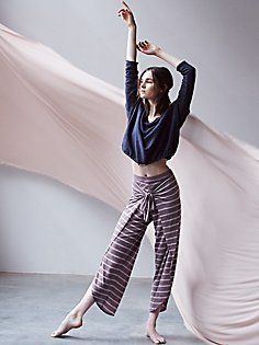 A striped wraparound pair of pants that would suit an afternoon pulling with my ...