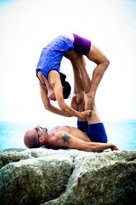 Partner Acro Yoga.  More inspiration at: www.valenciamindf... #yogaposes #yogapo...