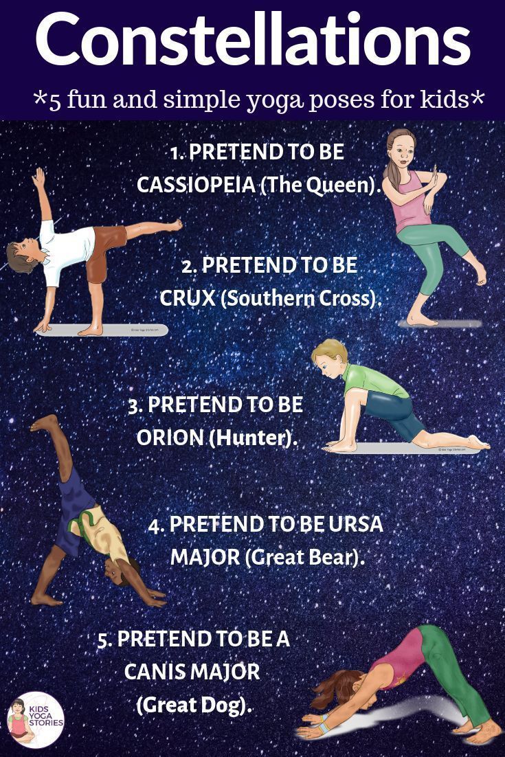 5 Constellations for Kids to Learn through Yoga Poses