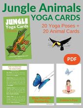 Jungle Animals Yoga Cards for Kids