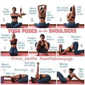 Yoga Healthy Inspiration on Instagram: ““Yoga poses for the shoulders! . Sitting in front of a desk, computer or laptop all day, we don’t really use much of our shoulders, causing…”