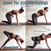 Yoga Tutorials’s Instagram post: “@jasmine_yoga on How We Cheat when We Have Short Arms 👊 ・・・ #JasmineYogaTutorial : #Kasyapasana  My 'cheat cheat' way of getting into this…”